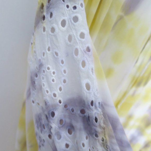 Young Fabulous & Broke Oversized Tie Dye Eyelet Blouse XS - Picture 5 of 10